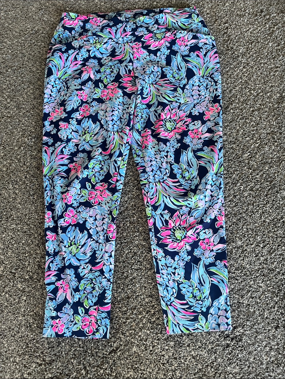 Lily Pulitzer Floral Pineapple Print Leggings size 16